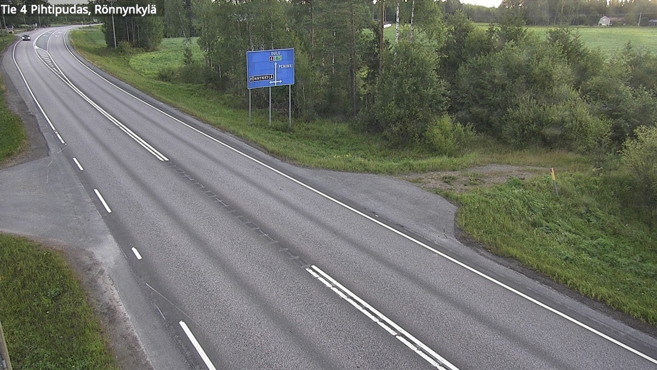 Weather Camera Image Väg 4 Pihtipudas, Rönnynkylä, Pihtipudas, Keski-Suomi