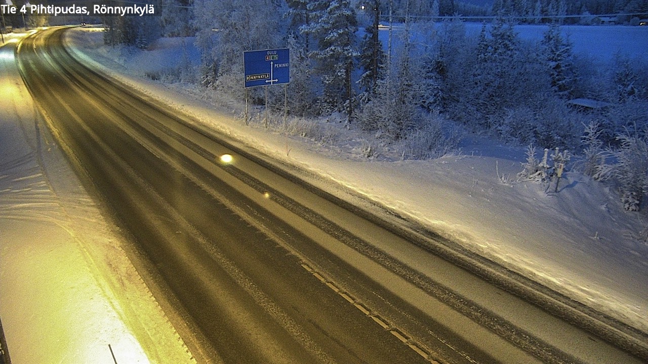 Weather Camera Image Väg 4 Pihtipudas, Rönnynkylä, Pihtipudas, Keski-Suomi