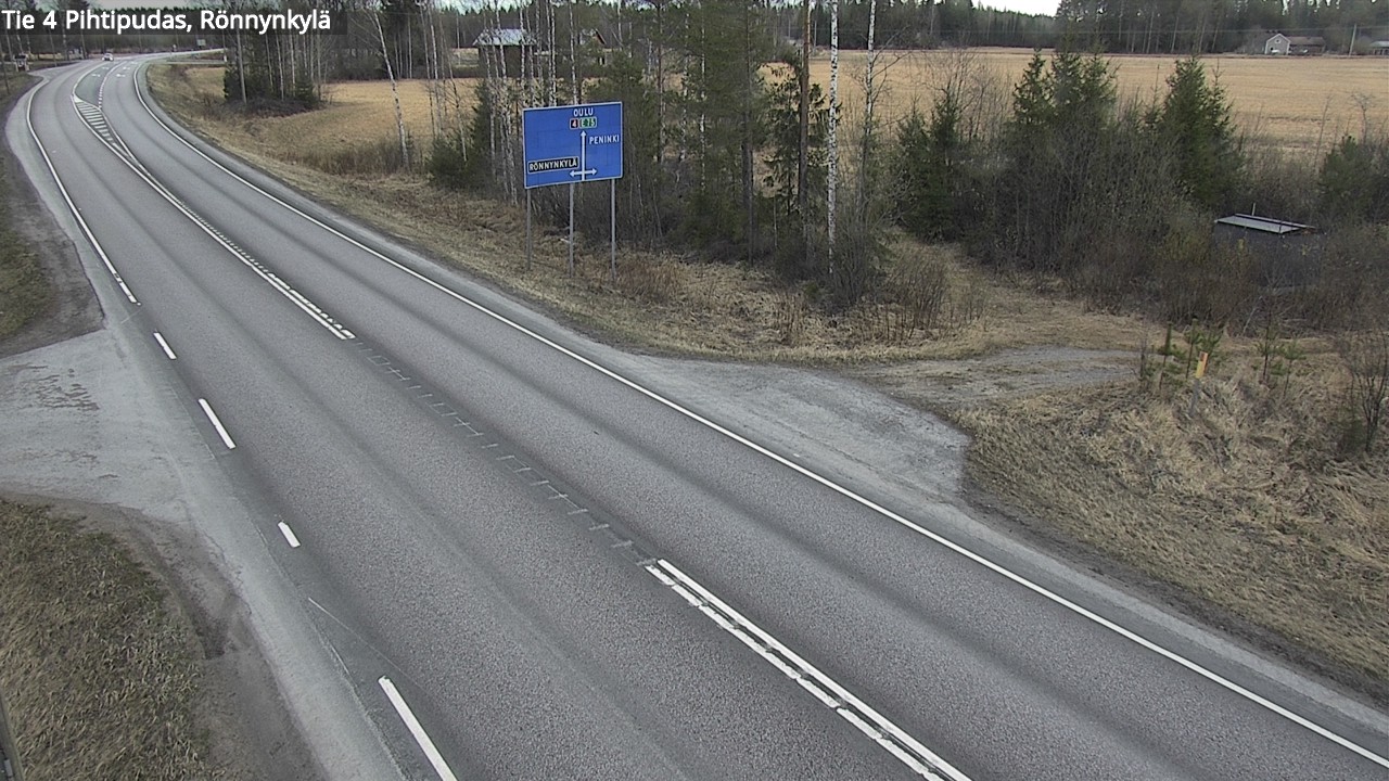 Weather Camera Image Väg 4 Pihtipudas, Rönnynkylä, Pihtipudas, Keski-Suomi