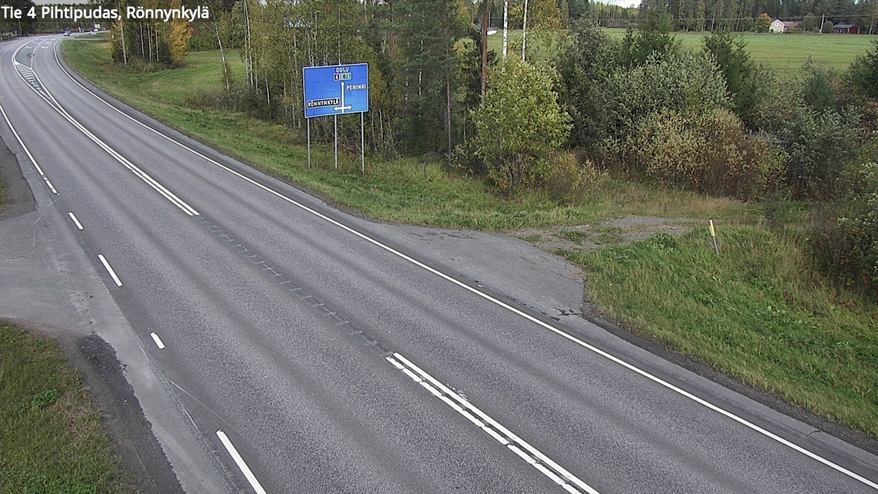 Weather Camera Image Väg 4 Pihtipudas, Rönnynkylä, Pihtipudas, Keski-Suomi