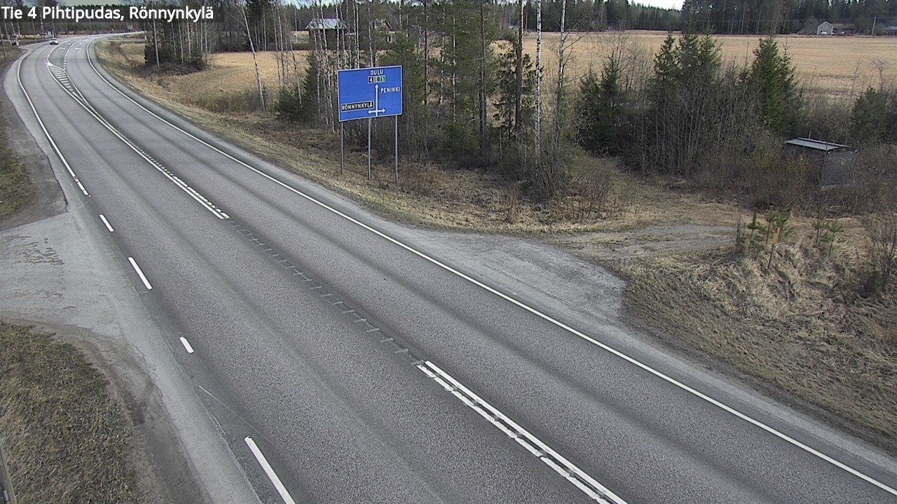 Weather Camera Image Väg 4 Pihtipudas, Rönnynkylä, Pihtipudas, Keski-Suomi