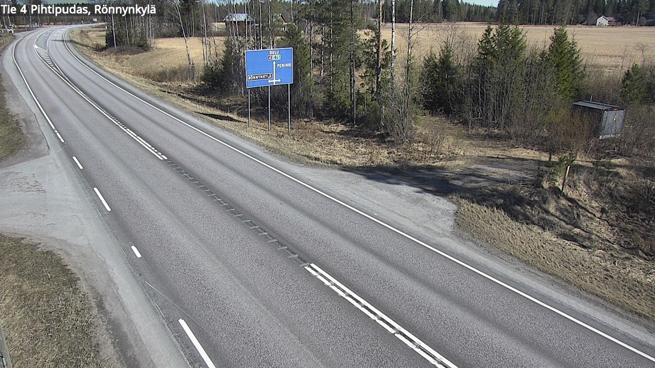 Weather Camera Image Väg 4 Pihtipudas, Rönnynkylä, Pihtipudas, Keski-Suomi
