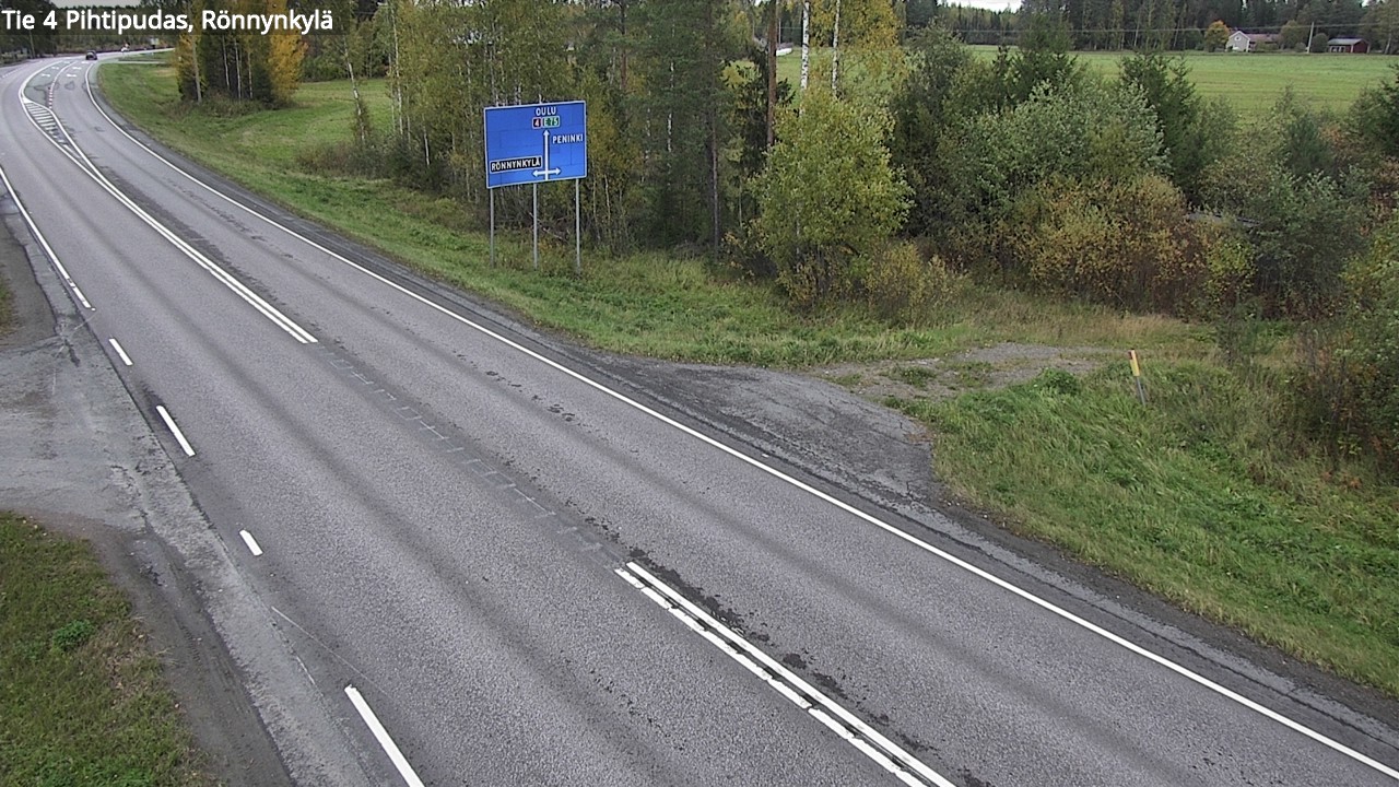 Weather Camera Image Väg 4 Pihtipudas, Rönnynkylä, Pihtipudas, Keski-Suomi