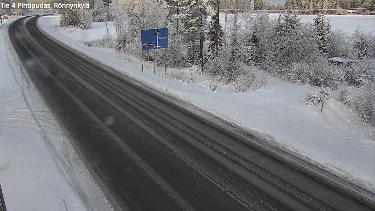 Weather Camera Image Väg 4 Pihtipudas, Rönnynkylä, Pihtipudas, Keski-Suomi