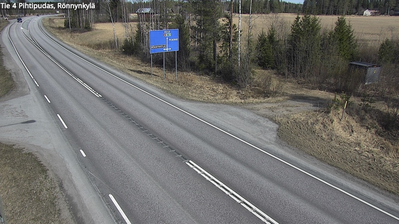 Weather Camera Image Väg 4 Pihtipudas, Rönnynkylä, Pihtipudas, Keski-Suomi