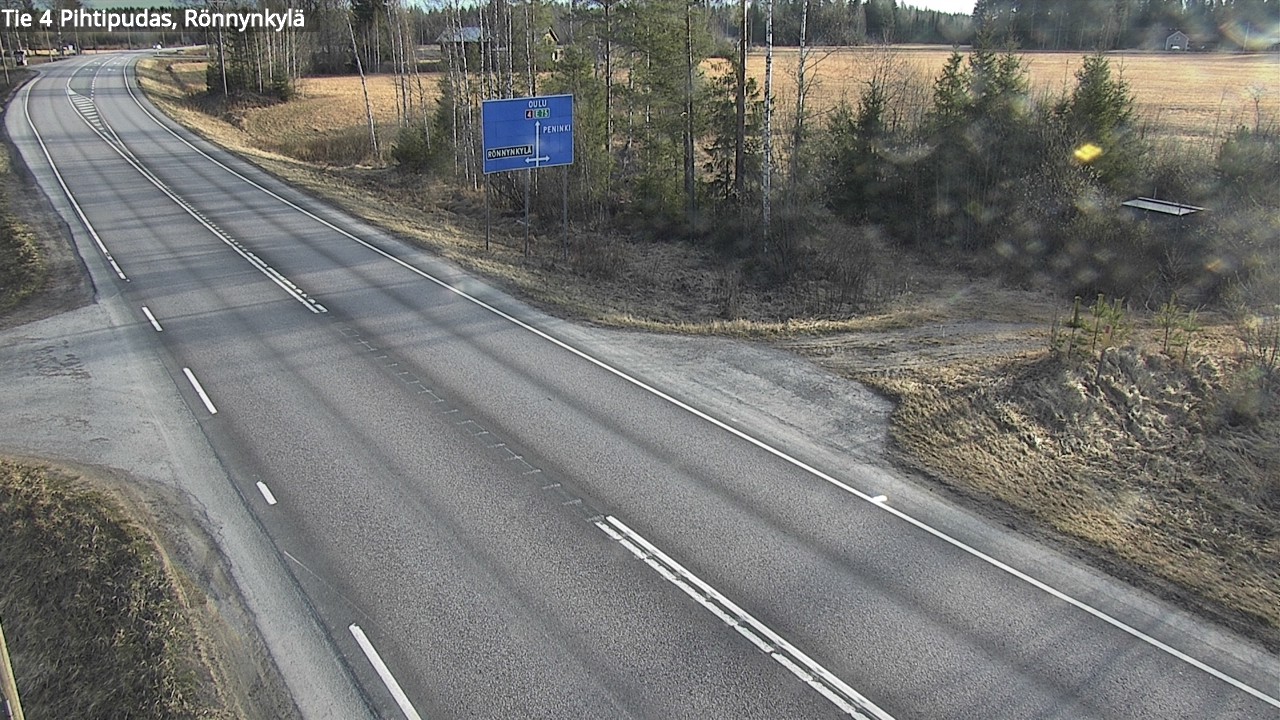 Weather Camera Image Väg 4 Pihtipudas, Rönnynkylä, Pihtipudas, Keski-Suomi