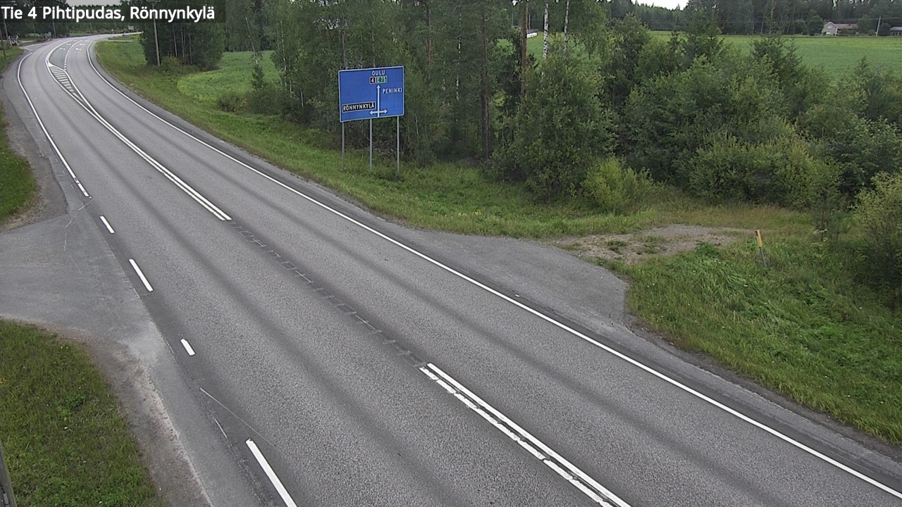 Weather Camera Image Väg 4 Pihtipudas, Rönnynkylä, Pihtipudas, Keski-Suomi