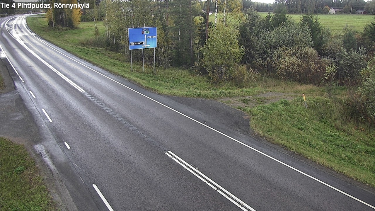 Weather Camera Image Väg 4 Pihtipudas, Rönnynkylä, Pihtipudas, Keski-Suomi