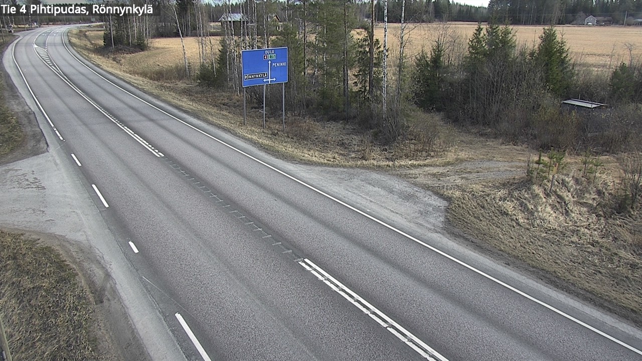 Weather Camera Image Väg 4 Pihtipudas, Rönnynkylä, Pihtipudas, Keski-Suomi