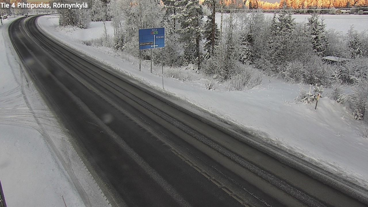 Weather Camera Image Väg 4 Pihtipudas, Rönnynkylä, Pihtipudas, Keski-Suomi