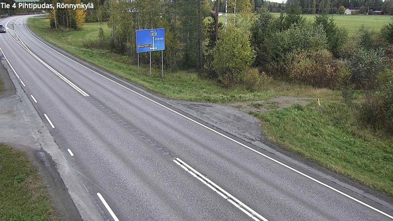 Weather Camera Image Väg 4 Pihtipudas, Rönnynkylä, Pihtipudas, Keski-Suomi