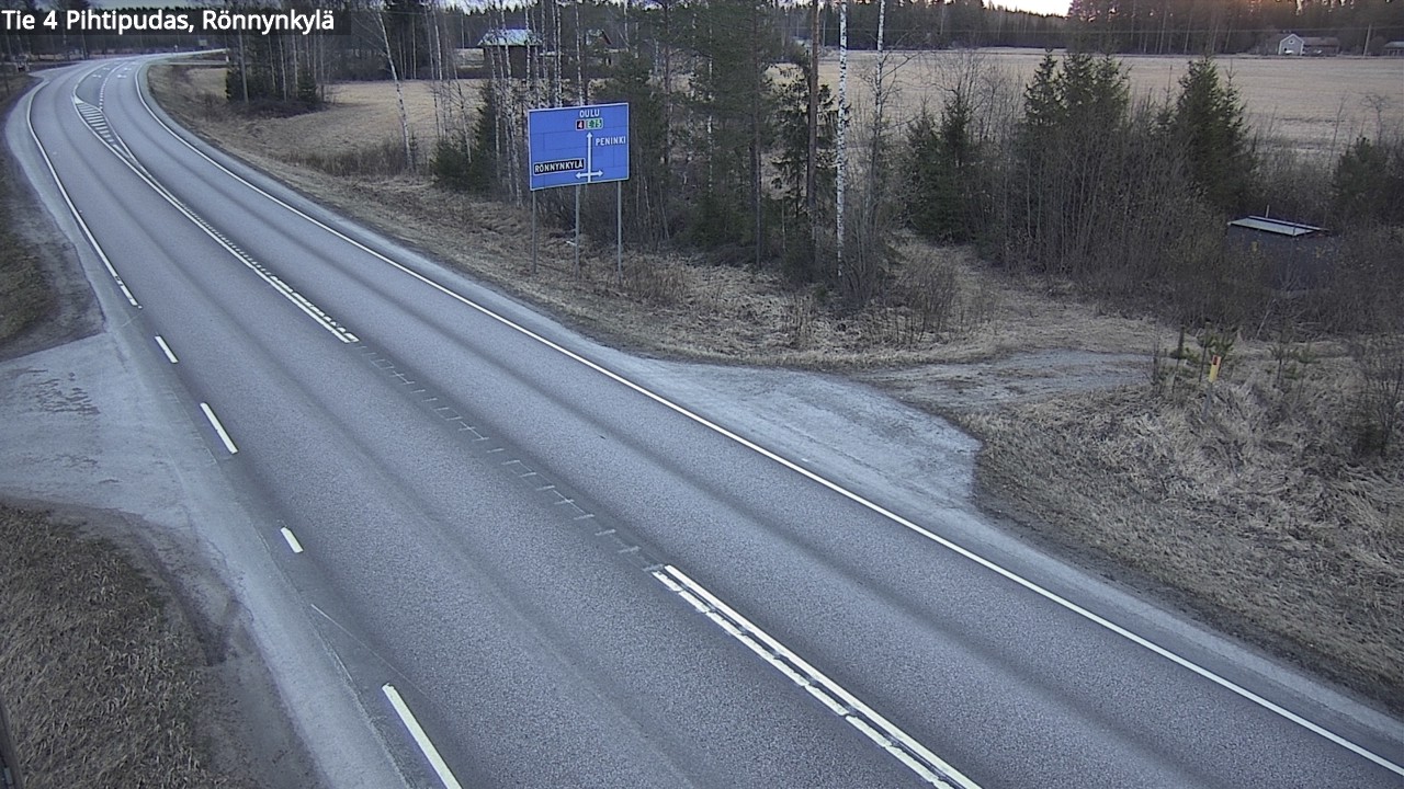 Weather Camera Image Road 4 Pihtipudas, Rönnynkylä, Pihtipudas, Keski-Suomi