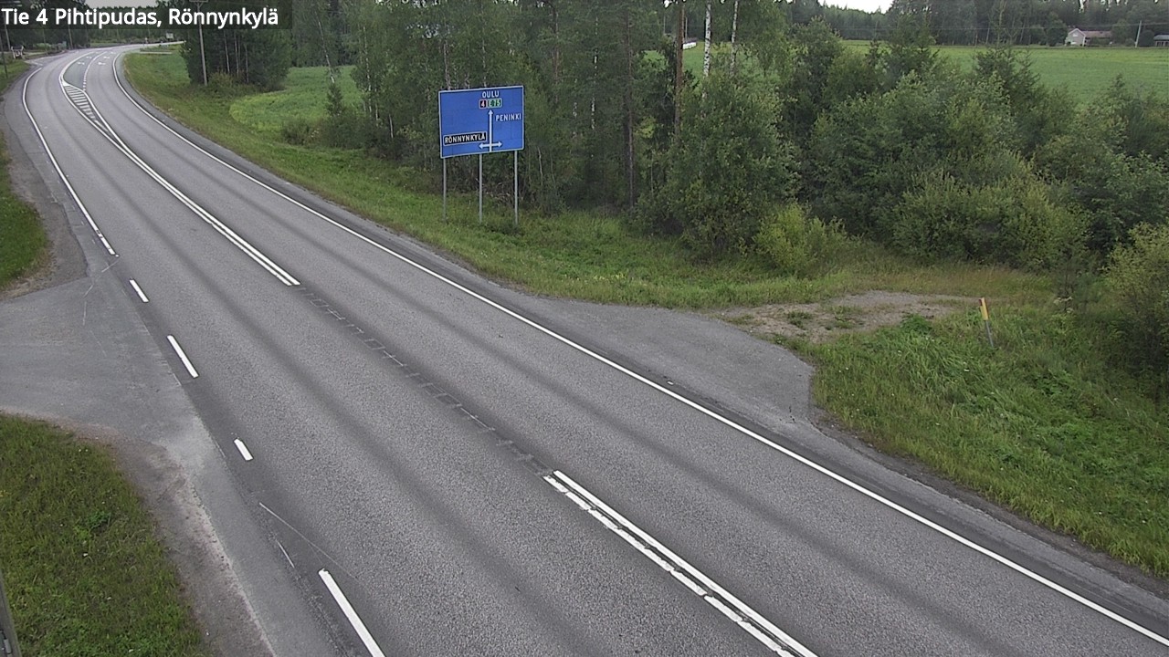 Weather Camera Image Väg 4 Pihtipudas, Rönnynkylä, Pihtipudas, Keski-Suomi