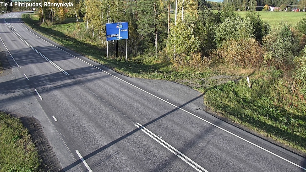 Weather Camera Image Väg 4 Pihtipudas, Rönnynkylä, Pihtipudas, Keski-Suomi