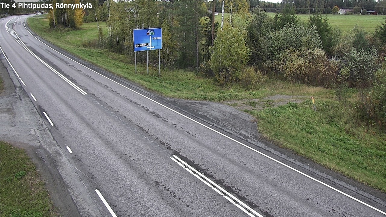 Weather Camera Image Väg 4 Pihtipudas, Rönnynkylä, Pihtipudas, Keski-Suomi