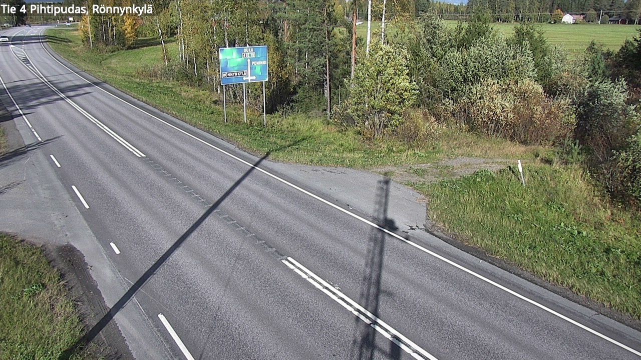 Weather Camera Image Väg 4 Pihtipudas, Rönnynkylä, Pihtipudas, Keski-Suomi