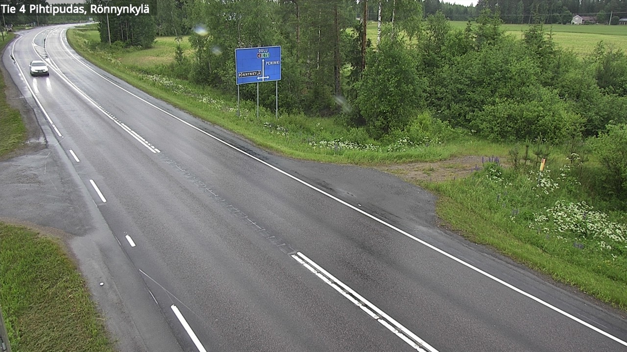 Weather Camera Image Väg 4 Pihtipudas, Rönnynkylä, Pihtipudas, Keski-Suomi