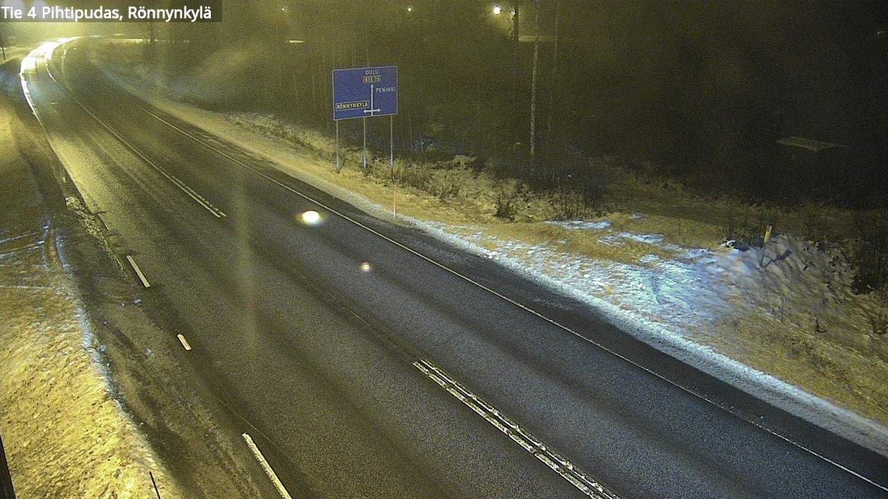 Weather Camera Image Väg 4 Pihtipudas, Rönnynkylä, Pihtipudas, Keski-Suomi