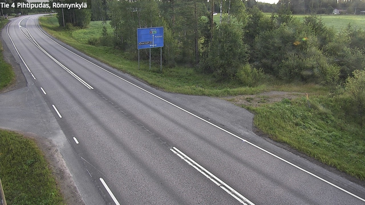 Weather Camera Image Väg 4 Pihtipudas, Rönnynkylä, Pihtipudas, Keski-Suomi