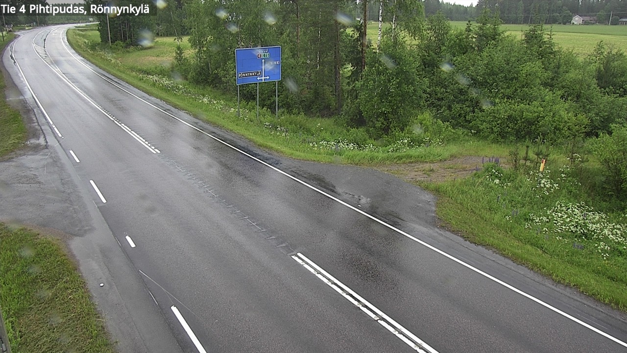 Weather Camera Image Väg 4 Pihtipudas, Rönnynkylä, Pihtipudas, Keski-Suomi