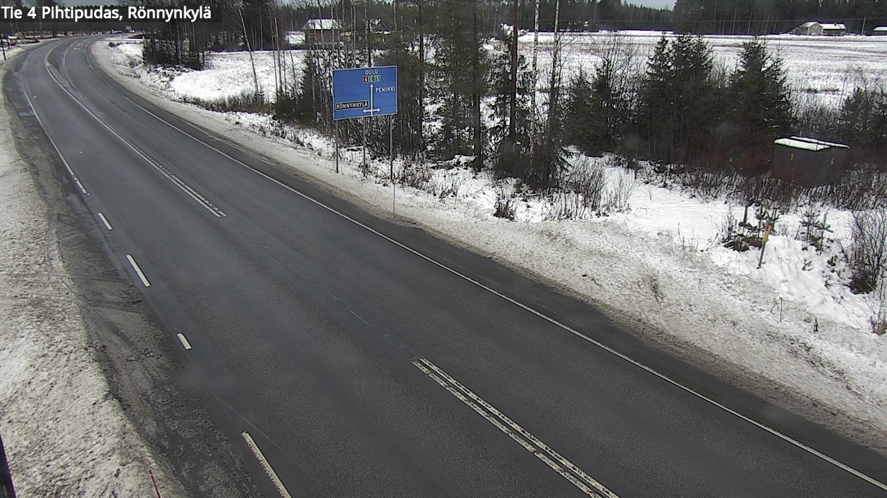 Weather Camera Image Väg 4 Pihtipudas, Rönnynkylä, Pihtipudas, Keski-Suomi