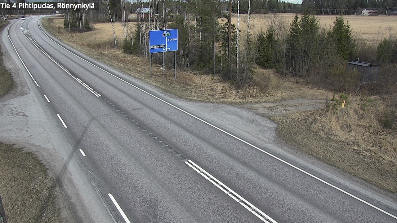 Weather Camera Image Väg 4 Pihtipudas, Rönnynkylä, Pihtipudas, Keski-Suomi