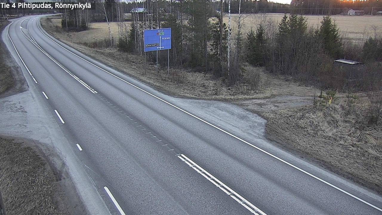 Weather Camera Image Road 4 Pihtipudas, Rönnynkylä, Pihtipudas, Keski-Suomi