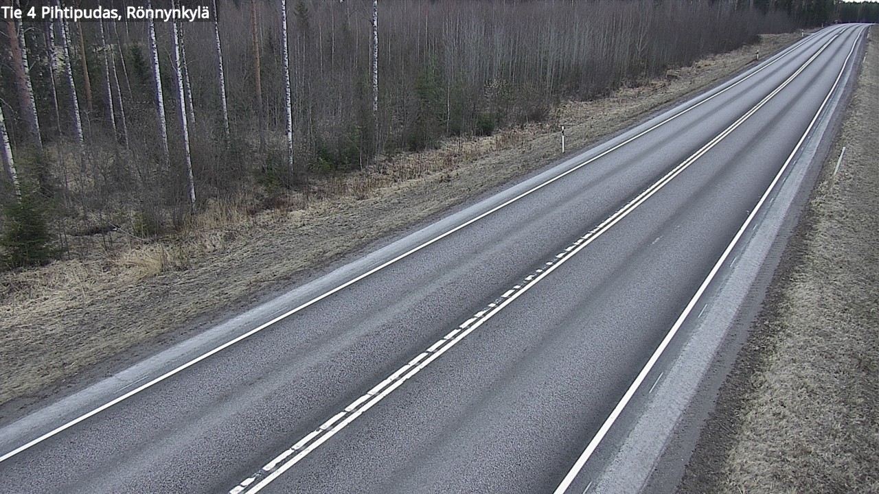 Weather Camera Image Väg 4 Pihtipudas, Rönnynkylä, Pihtipudas, Keski-Suomi