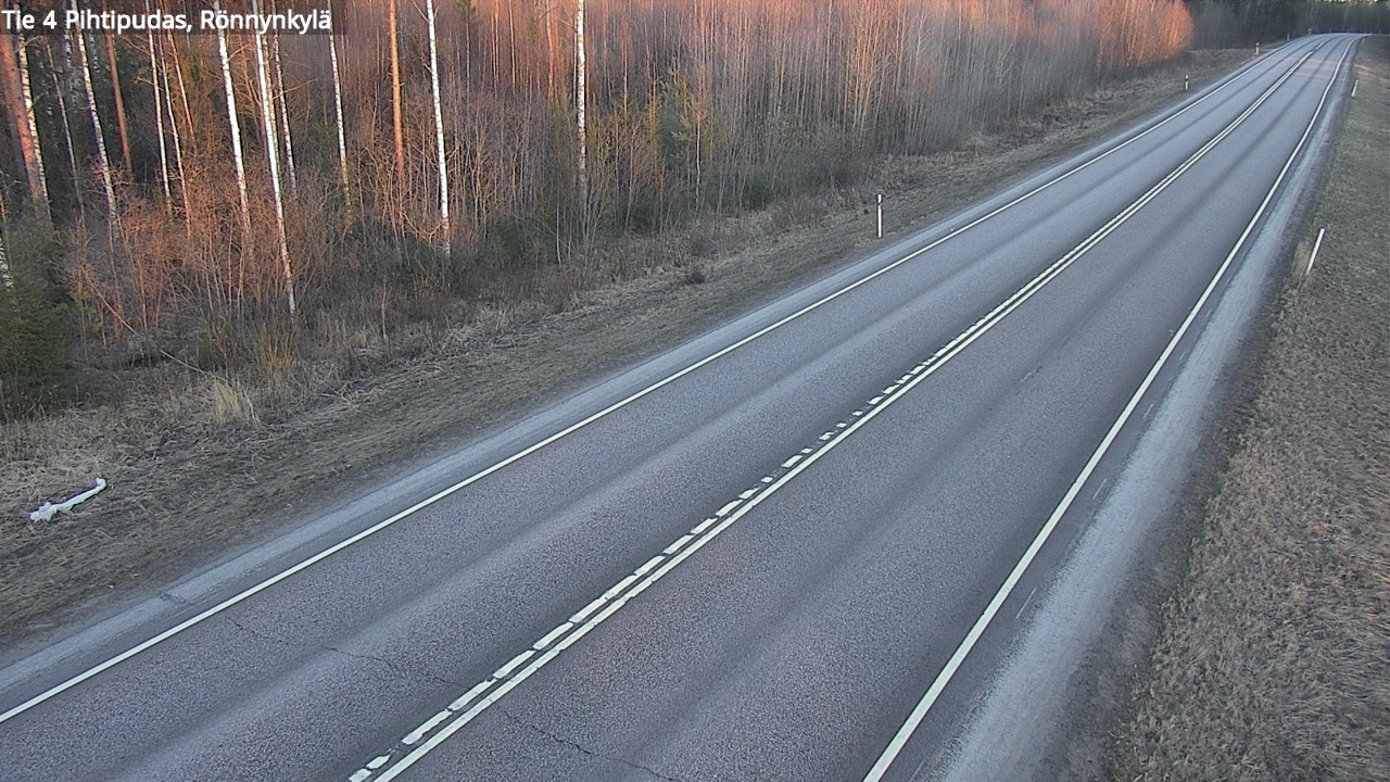 Weather Camera Image Väg 4 Pihtipudas, Rönnynkylä, Pihtipudas, Keski-Suomi