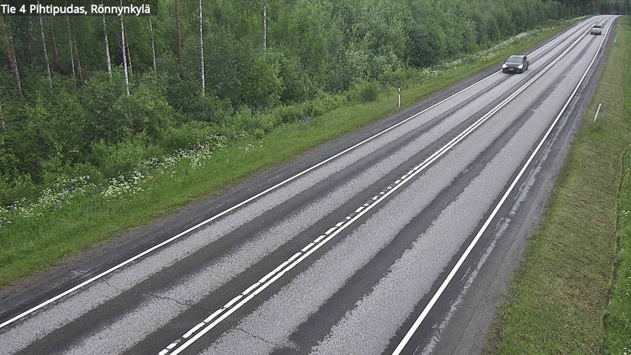 Weather Camera Image Väg 4 Pihtipudas, Rönnynkylä, Pihtipudas, Keski-Suomi