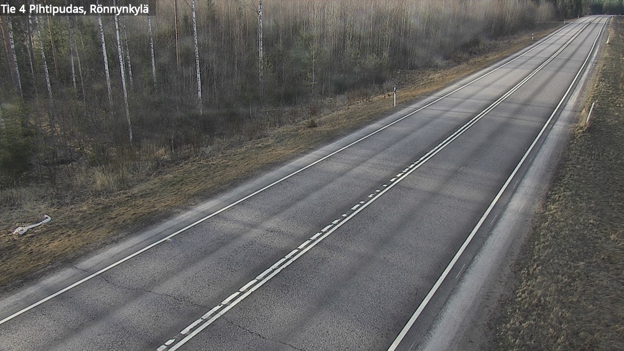 Weather Camera Image Väg 4 Pihtipudas, Rönnynkylä, Pihtipudas, Keski-Suomi