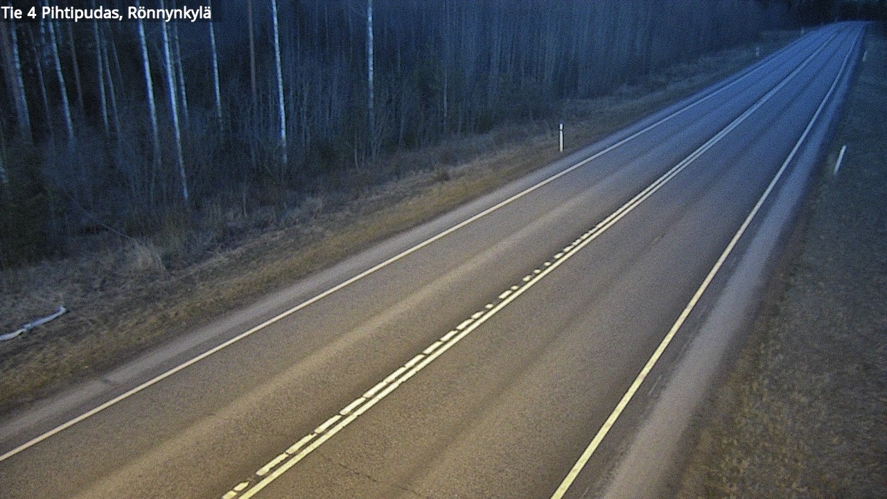 Weather Camera Image Väg 4 Pihtipudas, Rönnynkylä, Pihtipudas, Keski-Suomi