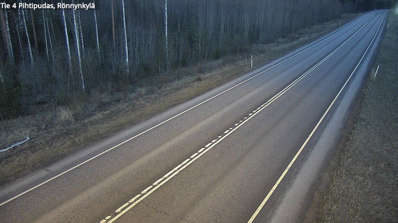 Weather Camera Image Väg 4 Pihtipudas, Rönnynkylä, Pihtipudas, Keski-Suomi