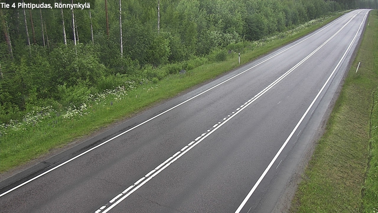 Weather Camera Image Väg 4 Pihtipudas, Rönnynkylä, Pihtipudas, Keski-Suomi