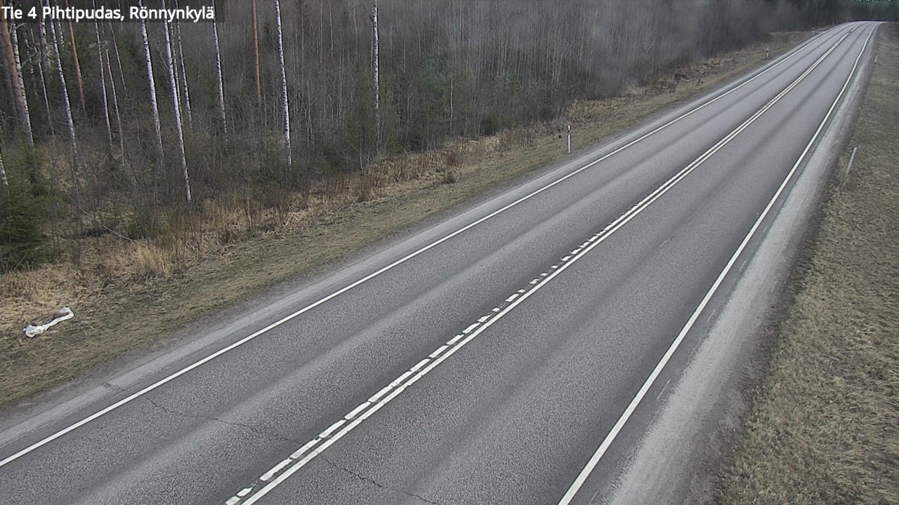 Weather Camera Image Väg 4 Pihtipudas, Rönnynkylä, Pihtipudas, Keski-Suomi