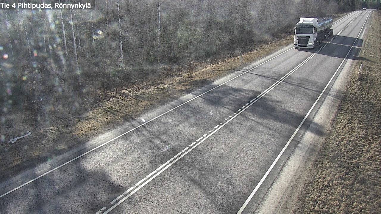 Weather Camera Image Väg 4 Pihtipudas, Rönnynkylä, Pihtipudas, Keski-Suomi