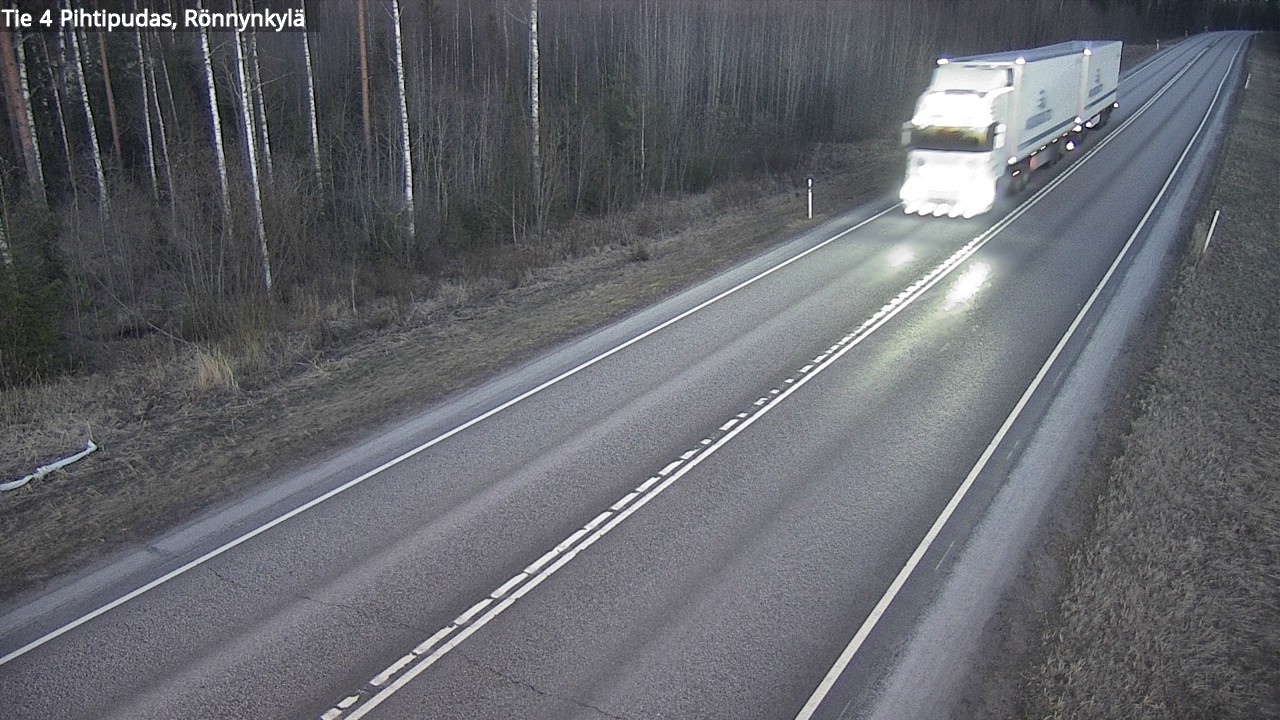 Weather Camera Image Väg 4 Pihtipudas, Rönnynkylä, Pihtipudas, Keski-Suomi