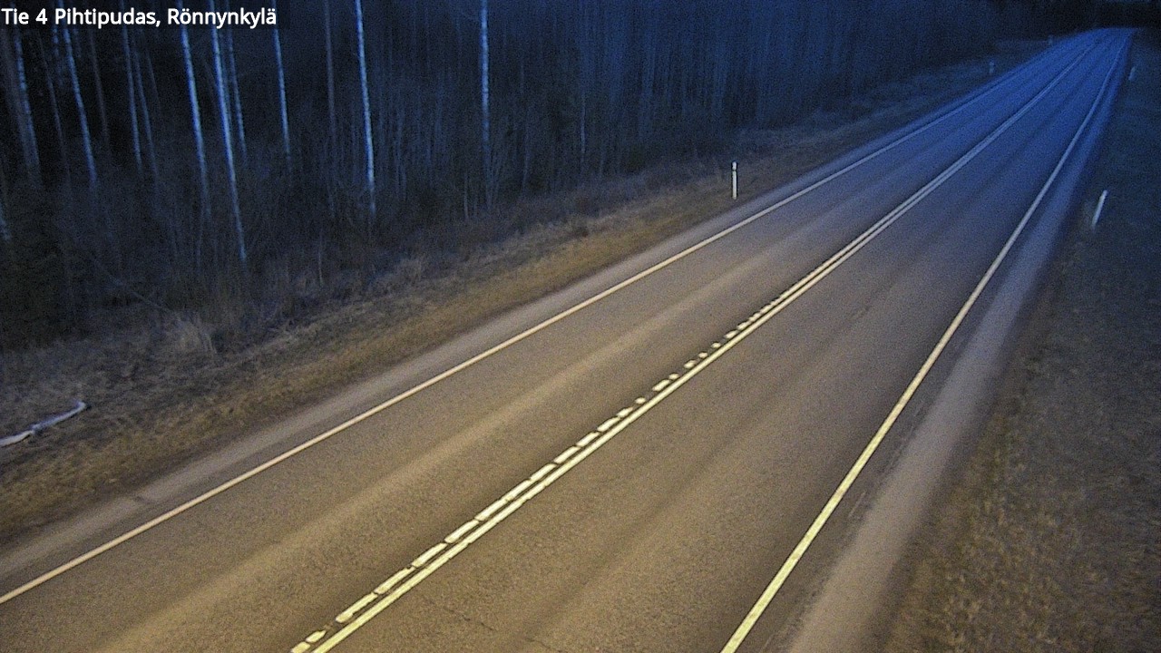 Weather Camera Image Väg 4 Pihtipudas, Rönnynkylä, Pihtipudas, Keski-Suomi