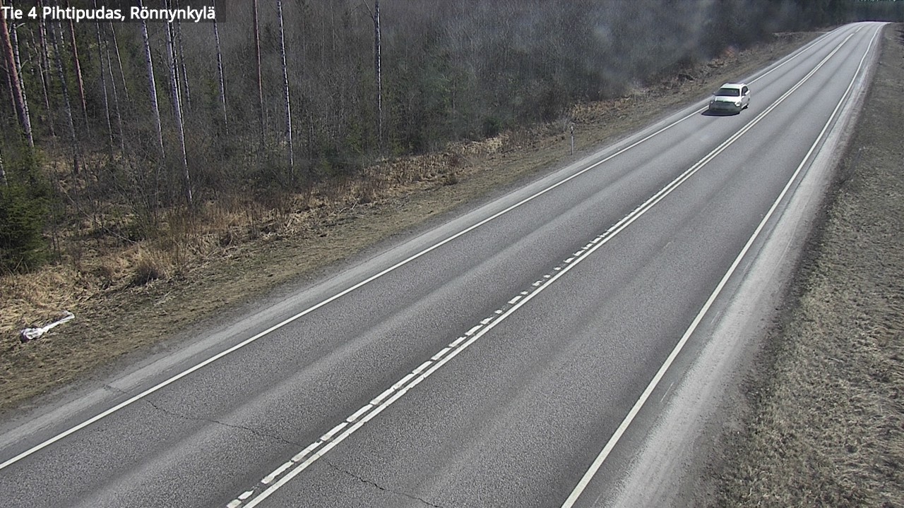 Weather Camera Image Väg 4 Pihtipudas, Rönnynkylä, Pihtipudas, Keski-Suomi