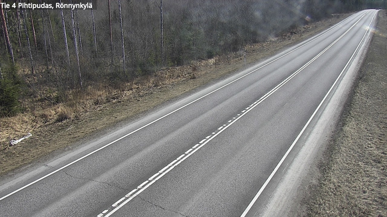 Weather Camera Image Väg 4 Pihtipudas, Rönnynkylä, Pihtipudas, Keski-Suomi
