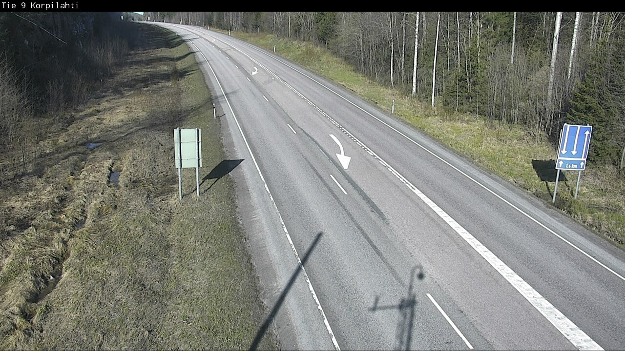 Weather Camera Image Väg 9 Jyväskylä, Korpilahti, Jyväskylä, Keski-Suomi