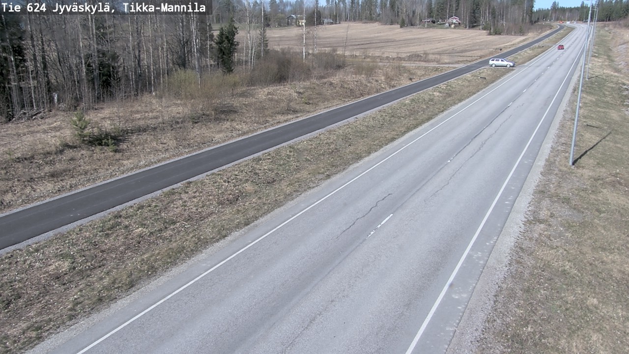 Weather Camera Image Road 624 Jyväskylä, Tikka-Mannila, Jyväskylä, Keski-Suomi