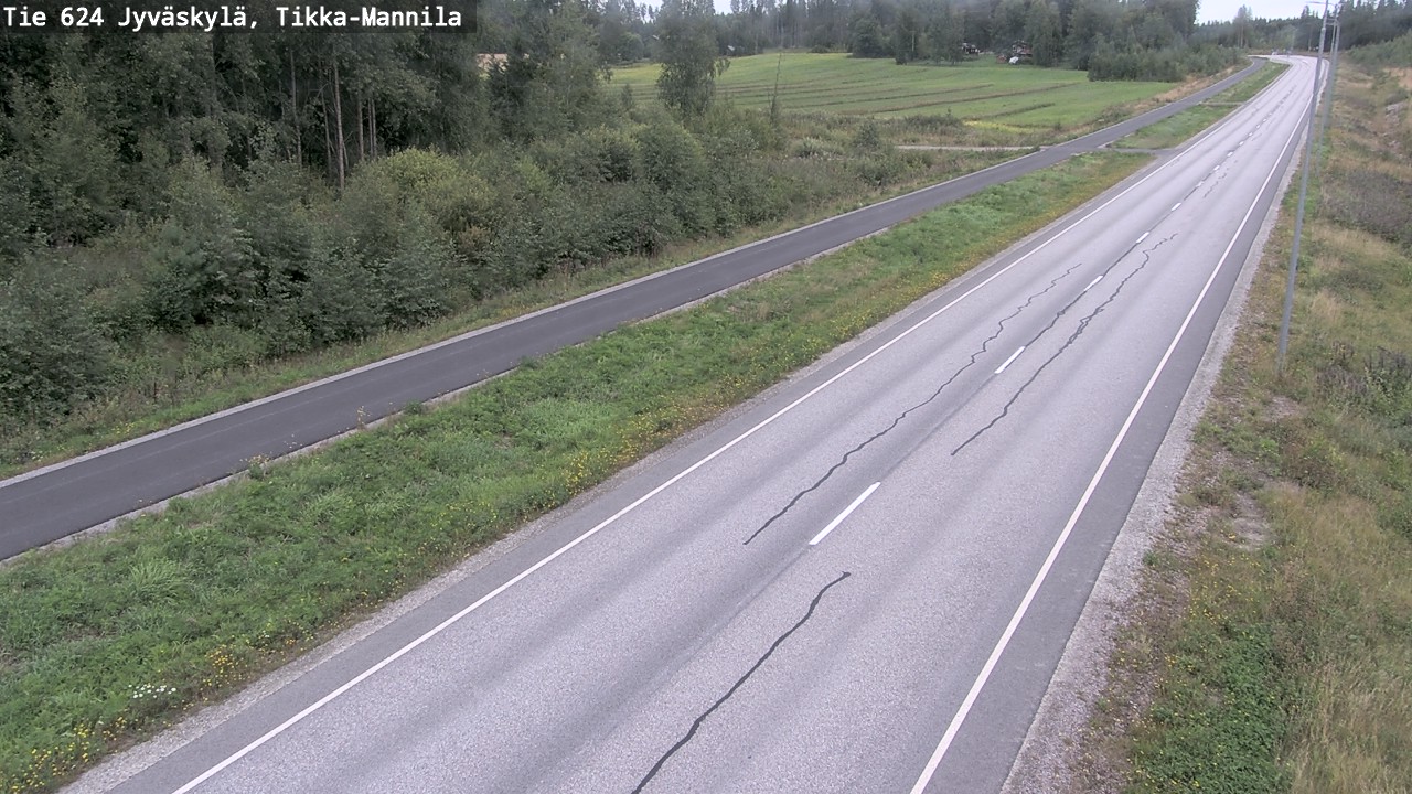 Weather Camera Image Road 624 Jyväskylä, Tikka-Mannila, Jyväskylä, Keski-Suomi