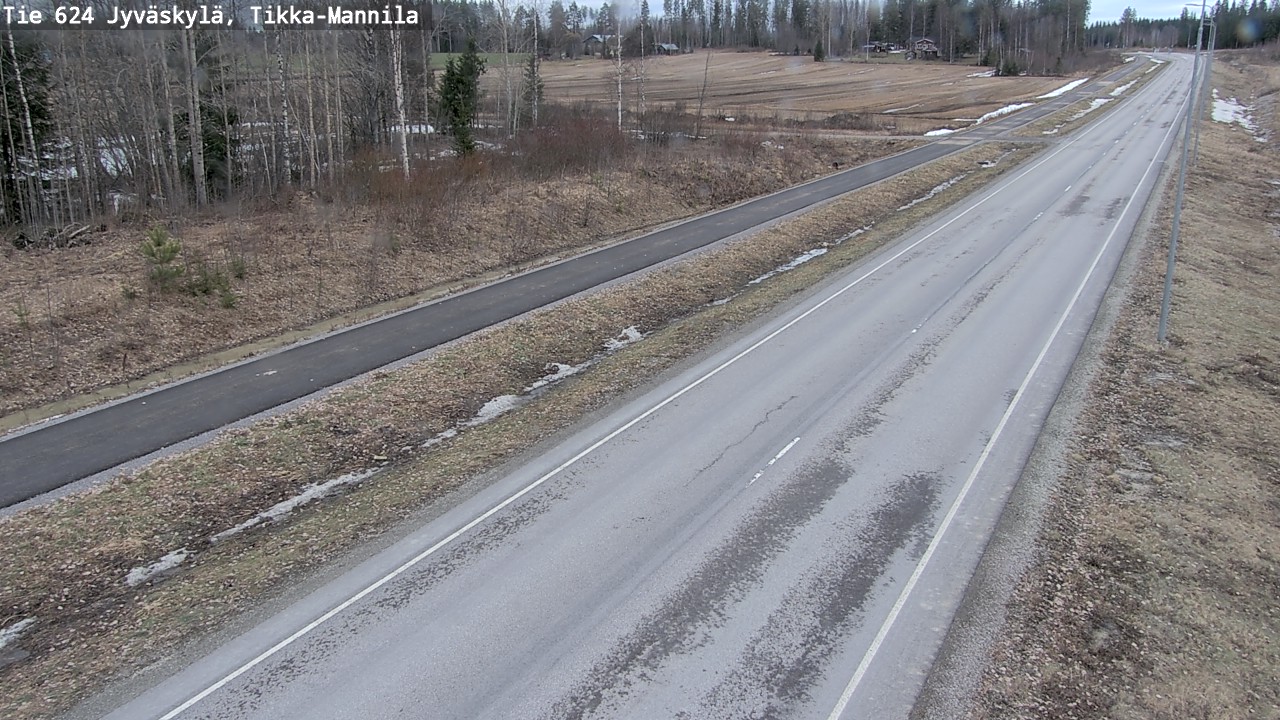 Weather Camera Image Väg 624 Jyväskylä, Tikka-Mannila, Jyväskylä, Keski-Suomi