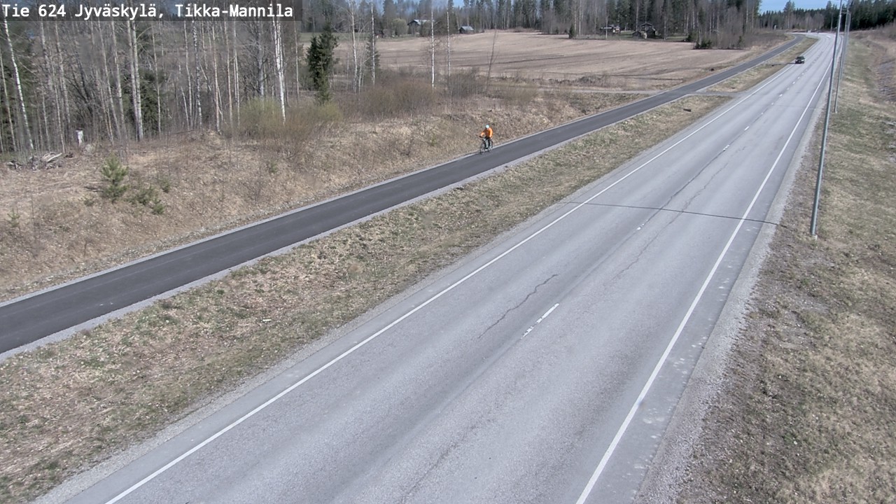 Kelikamerat Kuva Tie 624 Jyväskylä, Tikka-Mannila, Jyväskylä, Keski-Suomi
