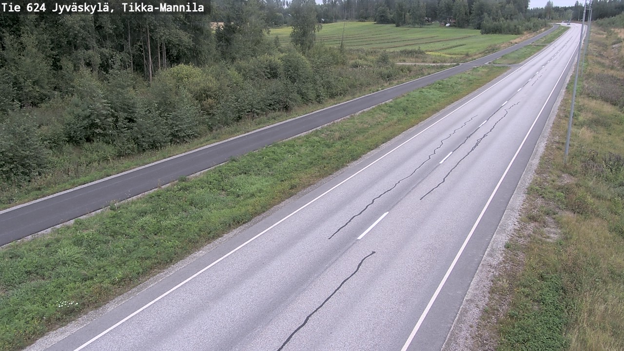 Weather Camera Image Road 624 Jyväskylä, Tikka-Mannila, Jyväskylä, Keski-Suomi