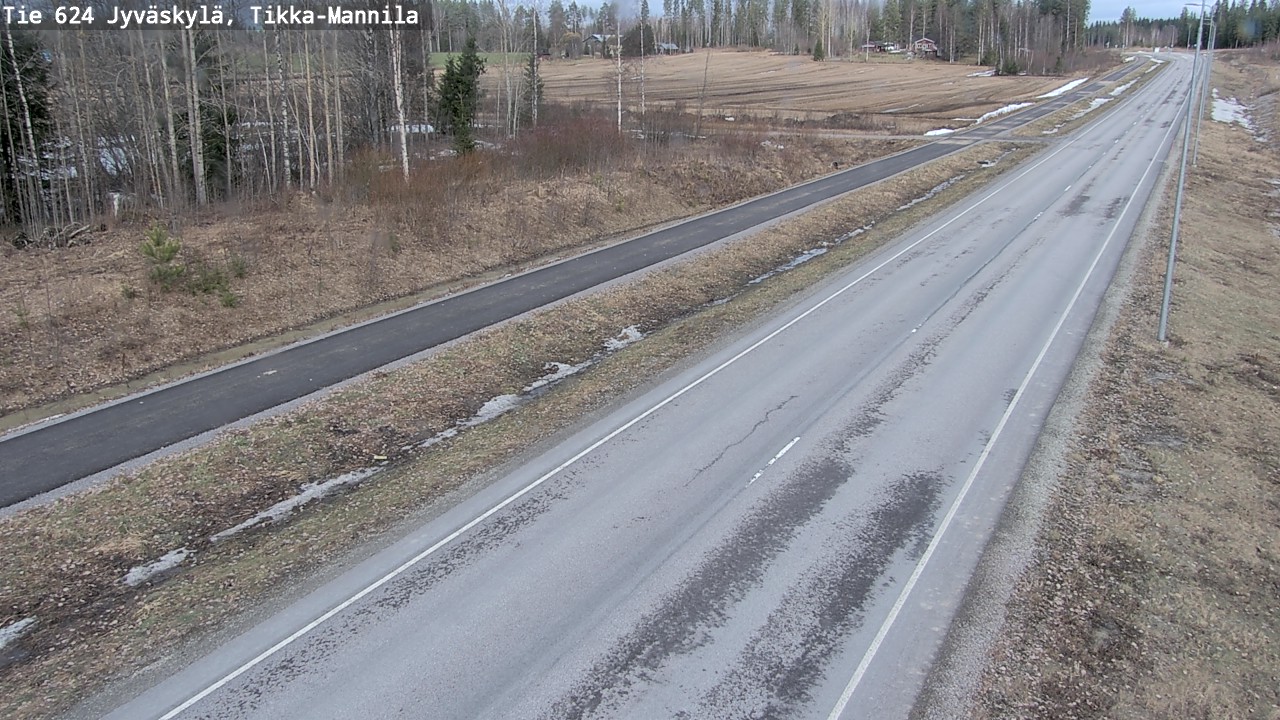 Weather Camera Image Väg 624 Jyväskylä, Tikka-Mannila, Jyväskylä, Keski-Suomi