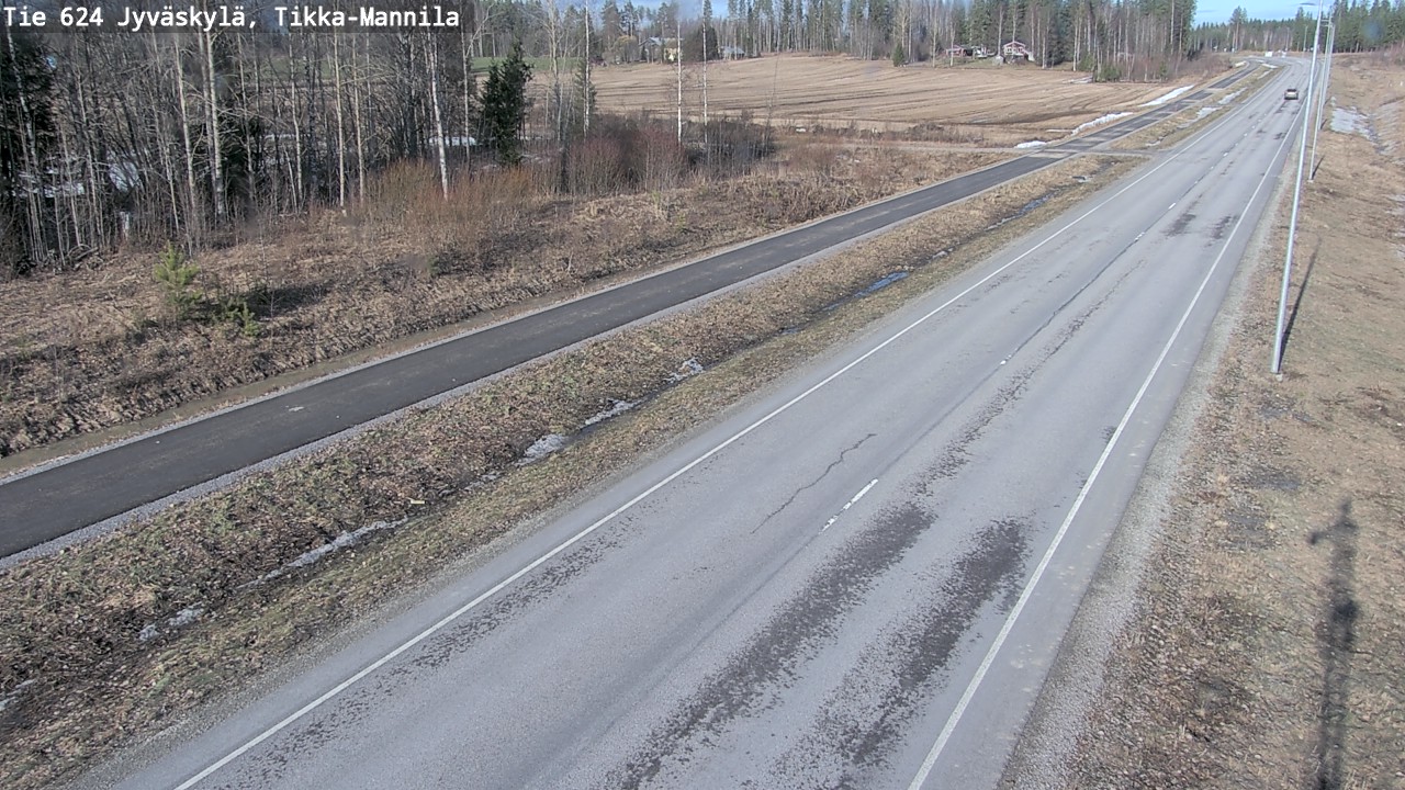 Weather Camera Image Väg 624 Jyväskylä, Tikka-Mannila, Jyväskylä, Keski-Suomi