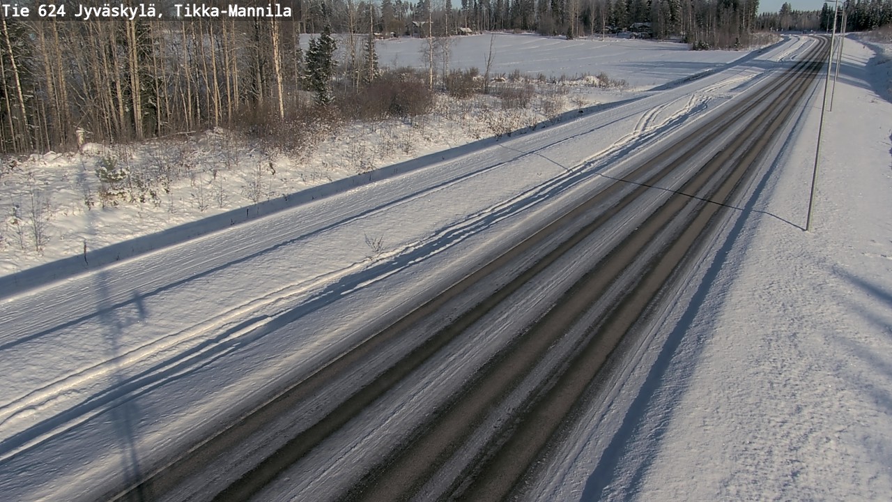 Weather Camera Image Väg 624 Jyväskylä, Tikka-Mannila, Jyväskylä, Keski-Suomi
