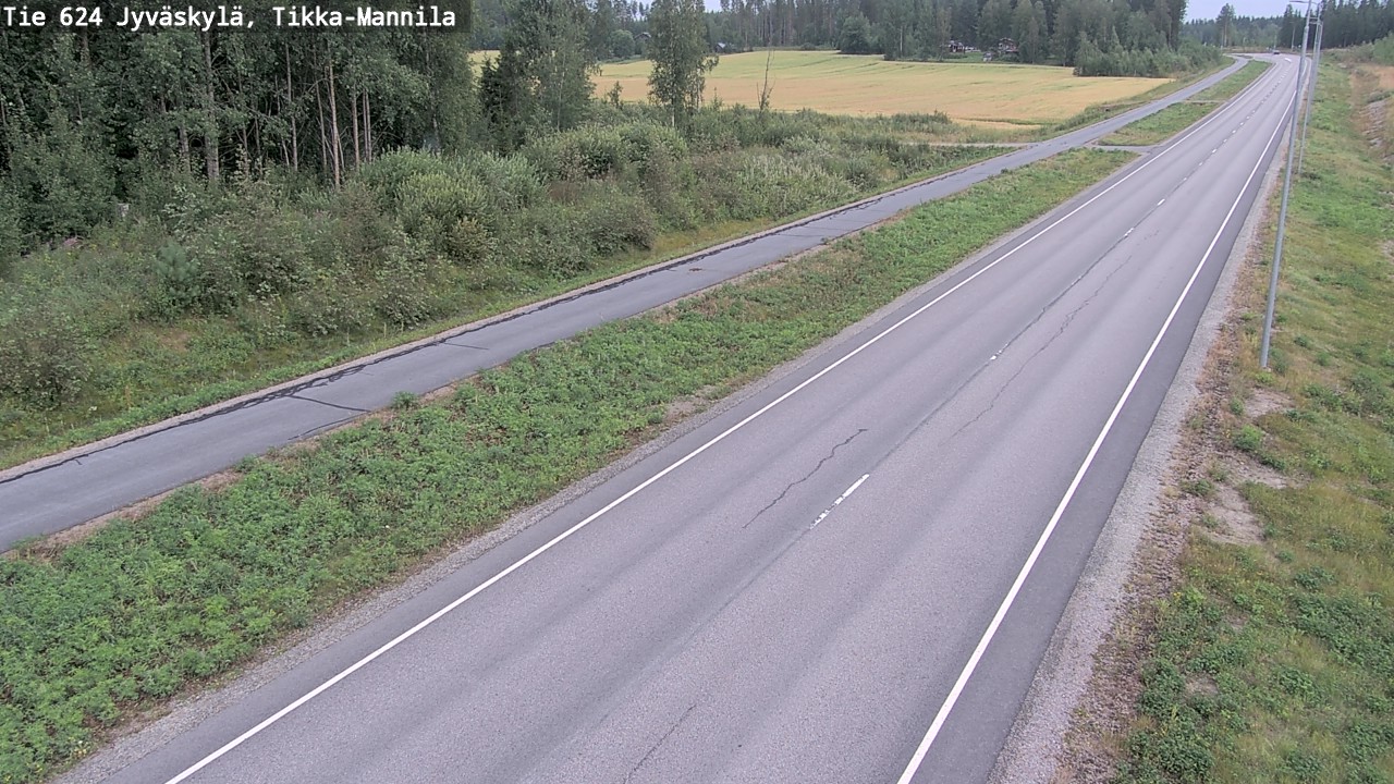 Weather Camera Image Väg 624 Jyväskylä, Tikka-Mannila, Jyväskylä, Keski-Suomi